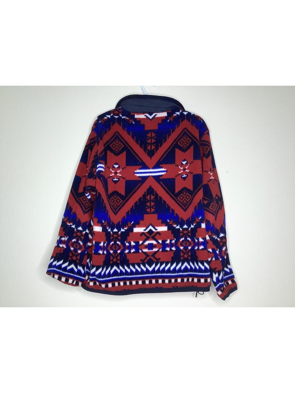 < Vintage Polo Ralph Lauren Aztec Southwestern Fleece Pullover > - Picture 7 of 9